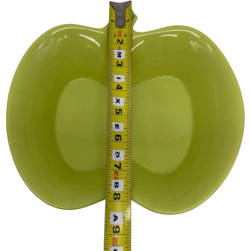 Nantucket Ceramic Apple Nesting Bowls Set of 3 Red Green Yellow Excellent